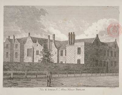 View of the East India Company Almshouses in Poplar by James Peller Malcolm